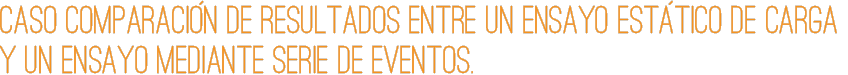 Utilización del ensayo de carga mediante serie de eventos como una herramienta de diseño